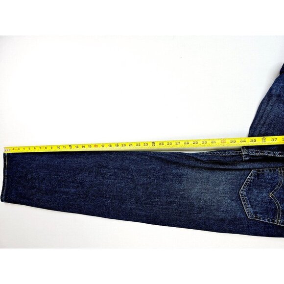 Levi's Size 32X34 Men 505 Regular Stretch Straight Leg Blue Denim Logo Jeans NWT - Picture 8 of 14